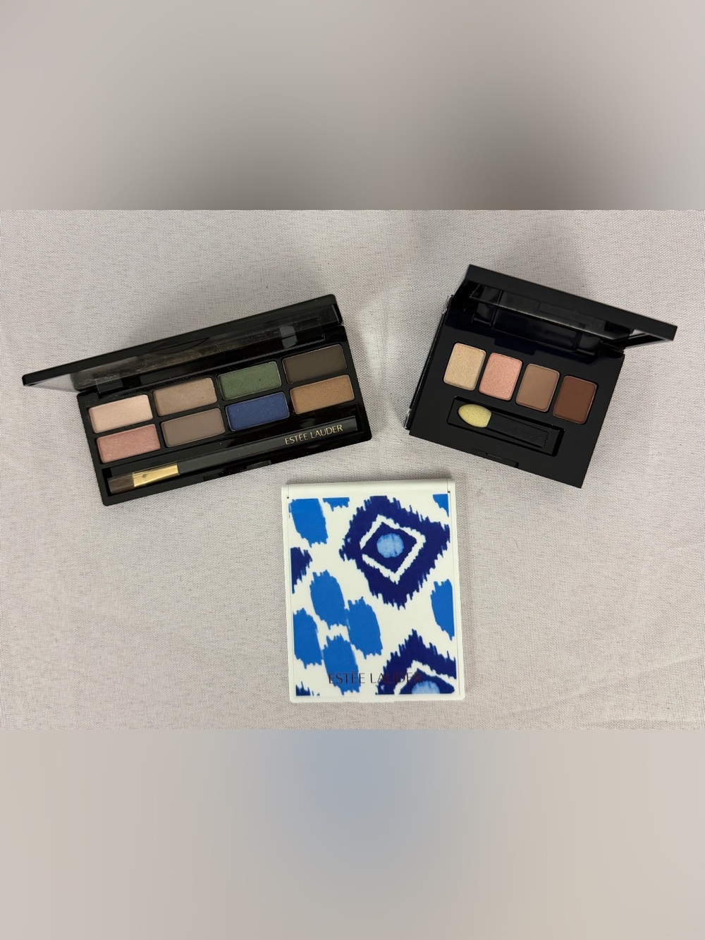 Estée Lauder Set of 2 Eyeshadow Compact Palettes w/Neutral & Blues Plus Mirrors